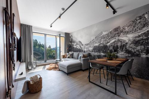 Postel nebo postele na pokoji v ubytování Apartmán nahoře v Dole