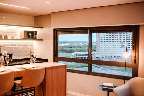 Køkken eller tekøkken på Loft com vista para o Parque Una