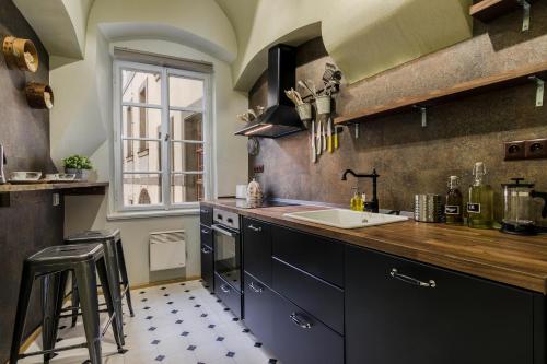 Virtuvė arba virtuvėlė apgyvendinimo įstaigoje Old Town Square Apartments by Michal&Friends