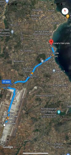 Blue air apartment 1minute from sea, 15 min from the airport ARTEMIS CITY CENTER