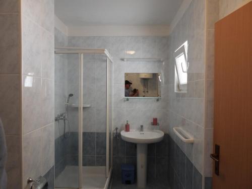 Koupelna v ubytování Apartment Mont Blanc