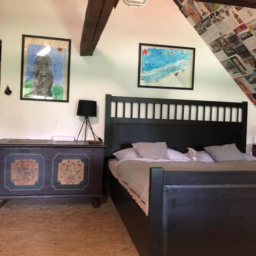 Cama o camas de una habitación en Chalupa Maxov