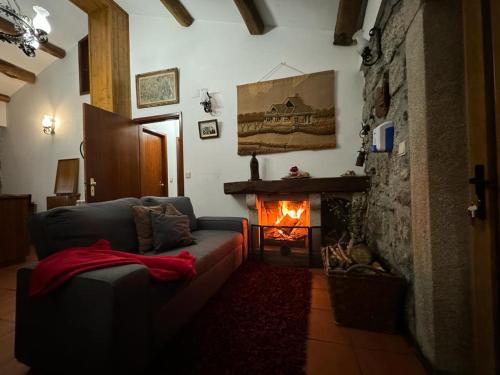 Χώρος καθιστικού στο Casa do Serrador