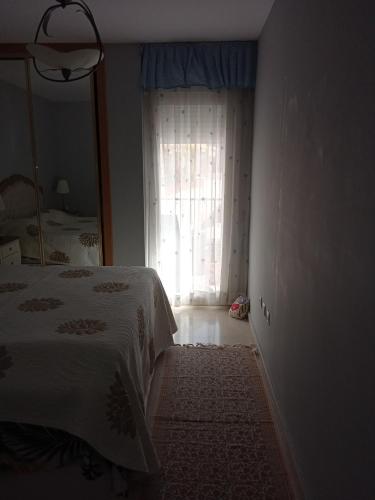 a bedroom with a bed and a window at ALQUILO Habitación doble baño privado in Torremolinos