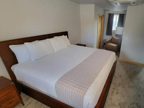 Un pat sau paturi într-o cameră la Topaz Lodge