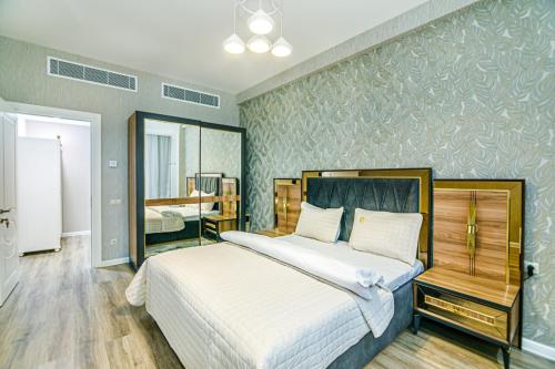 Ένα ή περισσότερα κρεβάτια σε δωμάτιο στο Sabah Residance sea view 3 bedroom