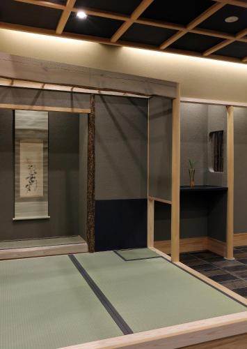 a room with a tent in the middle at Suzuran Tengachaya in Osaka