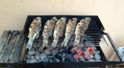 Barbacoa disponible para clientes en el apartamento