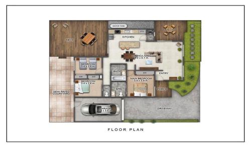 a plan of a floor plan of a house at Boutique Stays - The Richardson in Mentone
