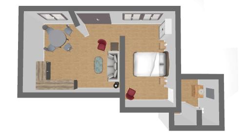 Planul etajului la Airbnb: Vieilles Pierres et Rivière en Périgord