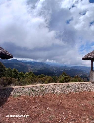 a view of the mountains from the top of a hill at Camping Magamba Forest in Lushoto