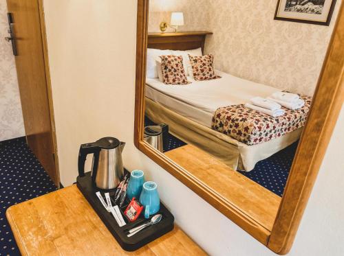 Postel nebo postele na pokoji v ubytování Krupówki 40