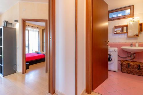 Postel nebo postele na pokoji v ubytování [Como-Blevio] Suite lake view + private garage