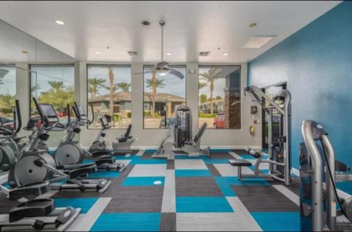 The fitness centre and/or fitness facilities at Modern 2BR Oasis!