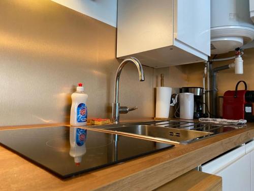 Kuchyň nebo kuchyňský kout v ubytování Le Joan Miro - 100m des thermes