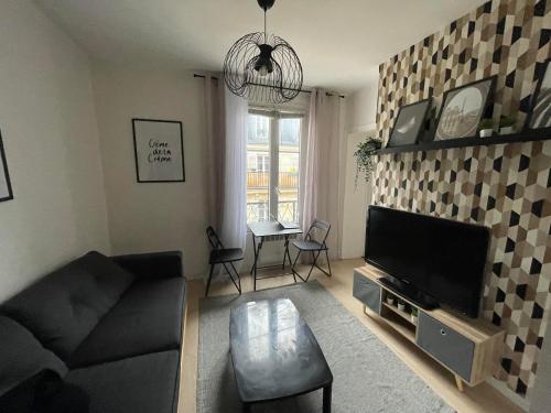 Zona de estar de Bastille Cosy Flat Paris