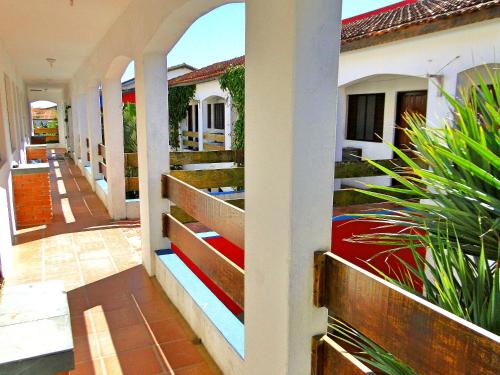 a view of the hallway of a house at Pousada Icaraí in Ilha Comprida