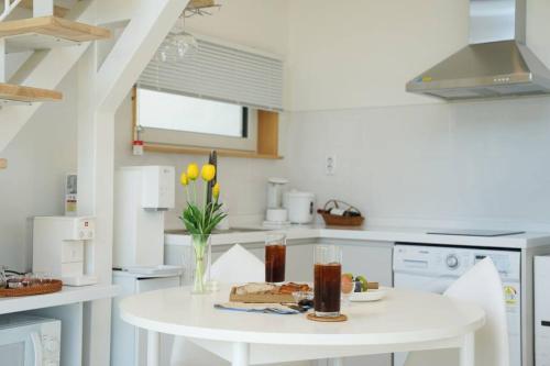 Kuchyň nebo kuchyňský kout v ubytování Sodara Tiny House