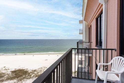 a balcony with a view of the beach at Hampton Inn & Suites - Orange Beach in Orange Beach