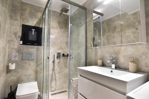 Koupelna v ubytování Good Vibes Suite