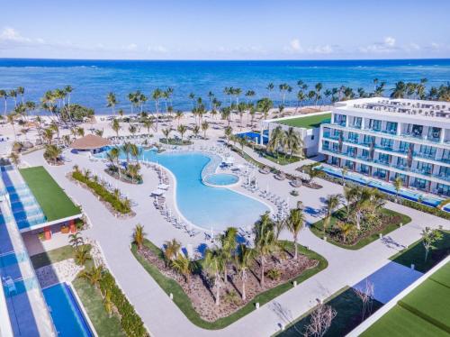 an aerial view of the resort and the ocean at Serenade Punta Cana Beach & Spa Resort in Punta Cana