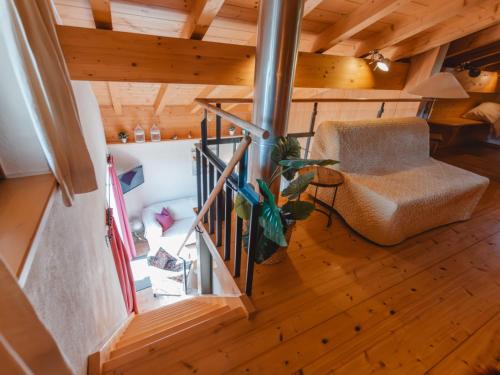 an overhead view of a living room in a tiny house at Apartment Hajenuis TOP OG by Interhome in Königsleiten