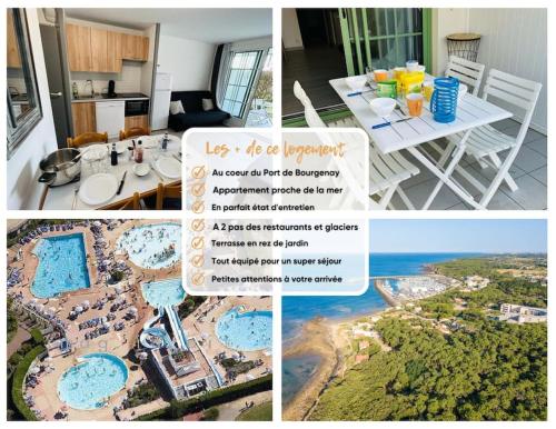 un collage de photos d'une cuisine et d'une maison dans l'établissement 