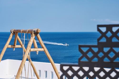 a view of the ocean from a boat at Chrysalis Boutique - Adults Only in Astypalaia Town