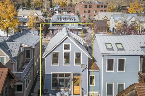 an aerial view of a house in a city at West Pacific Ave 320 ~ Pacifico in Telluride