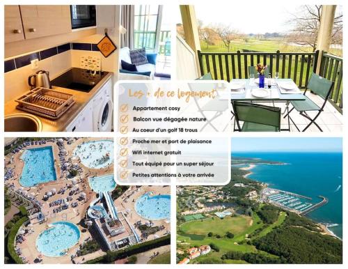 un collage de photos d'une cuisine et d'une maison dans l'établissement 