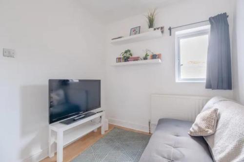 Televiisor ja/või meelelahutuskeskus majutusasutuses Stylish & Homely 1BD Flat - Walthamstow!