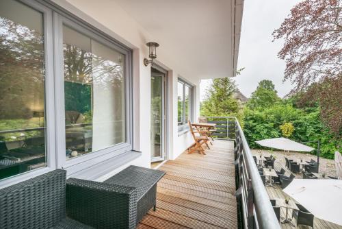 Balkón nebo terasa v ubytování Das Frühstückshotel Sankt Peter-Ording