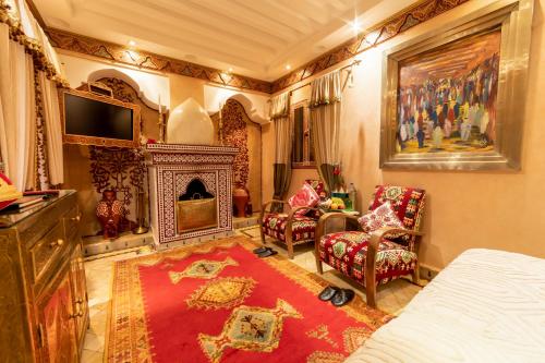 Un lugar para sentarse en Riad Hikaya
