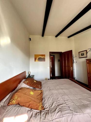 a bedroom with a large bed in a room at Apartment in Villa La Carruba in Rivergaro