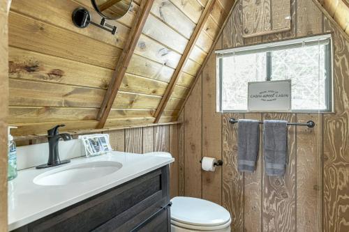 ein Bad mit einem Waschbecken und einem WC in der Unterkunft 824 East Aspen Circle Drive in Innsbrook