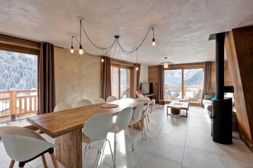 Χώρος καθιστικού στο Lodge 10 personnes proche pistes et commerces belle vue