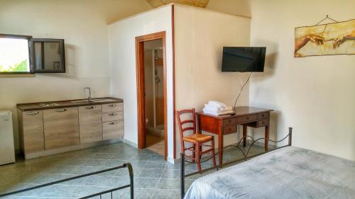 TV a/nebo společenská místnost v ubytování Villa Papaleo B&B