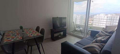 Χώρος καθιστικού στο Costa Marina hermoso departamento