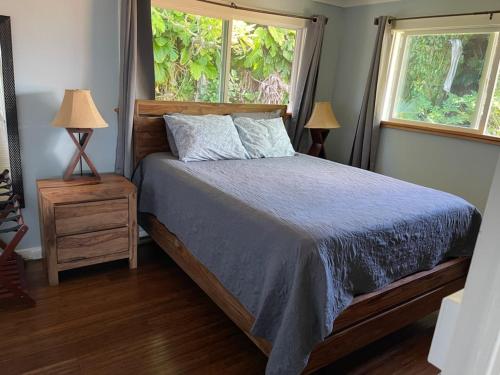 Un pat sau paturi într-o cameră la Pau Hana Paradise