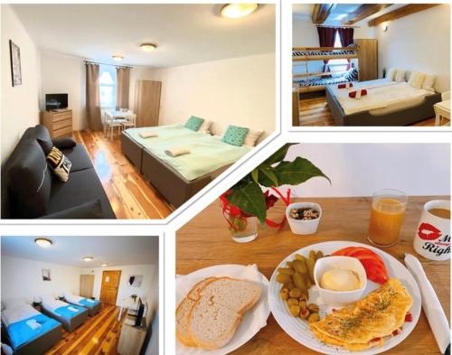 En eller flere senge i et værelse på Hostel Białystok Centrum