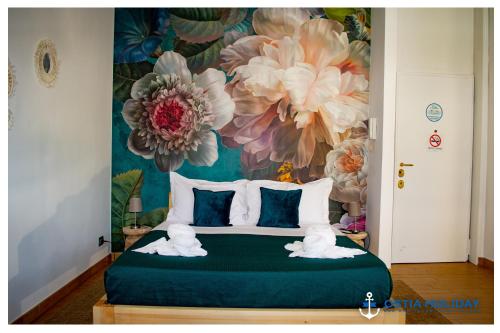 Tempat tidur dalam kamar di Appartamento Piazzetta Capri
