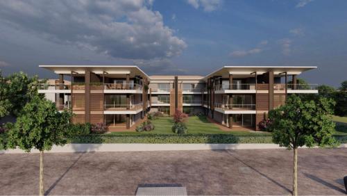 an architectural rendering of an apartment building at Lifestyle Apartments Dante in Bardolino
