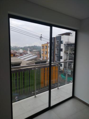 a view from a window in a building at Cataleya - Apartamentos in Marinilla