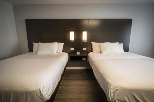 two beds sitting next to each other in a room at Envi Boutique Hotel Henderson-Evansville South in Henderson