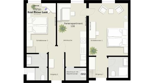Κάτοψη του Ferienwohnung Rhöner Land