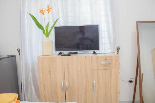 TV a/nebo společenská místnost v ubytování Vitasolo Hometel & Suite