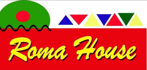 a sign for a roma rift logo at Roma House in Aswan