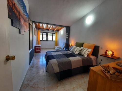 a bedroom with a bed in a room at Oasis El Palmeral de Agaete in Agaete