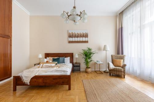 Postel nebo postele na pokoji v ubytování GDE Király 51