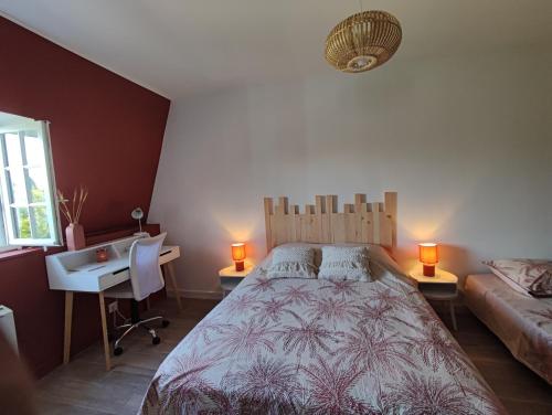 Ένα ή περισσότερα κρεβάτια σε δωμάτιο στο Appartement T2 Centre Ville - 2/3 pers.
